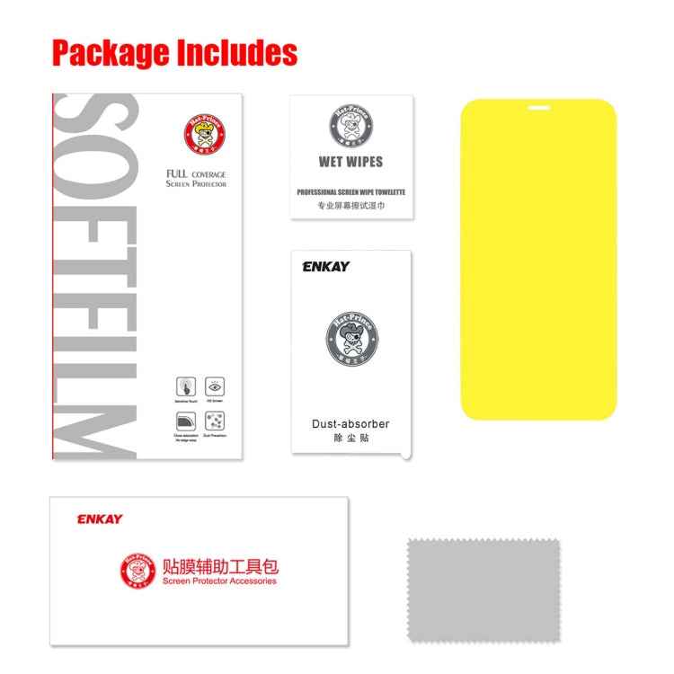 ENKAY Hat-Prince 0.1mm 3D Full Screen Protector Explosion-proof Hydrogel Film for  iPhone XS Max , TPU+TPE+PET Material