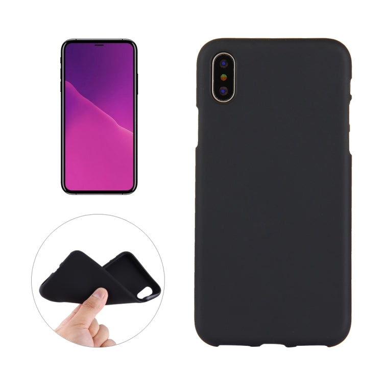 For iPhone XS Max Solid Color Frosted Soft TPU Case