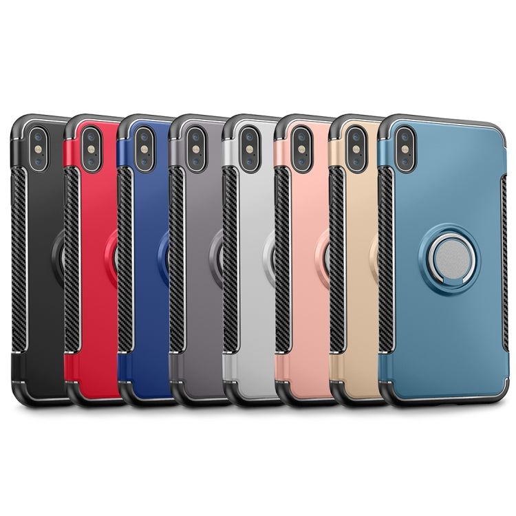For iPhone XS Max Magnetic 360 Degrees Rotation Ring Armor Protective Case