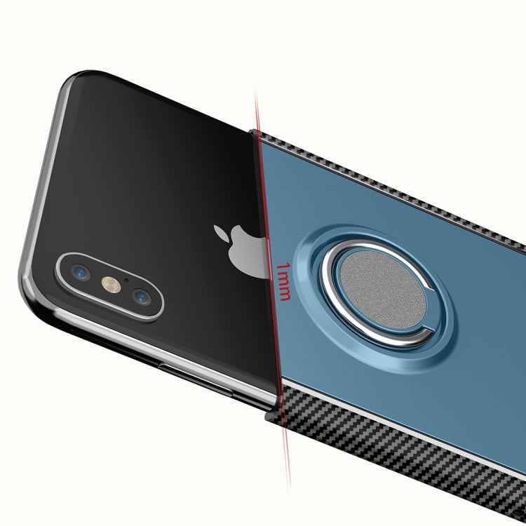 For iPhone XS Max Magnetic 360 Degrees Rotation Ring Armor Protective Case