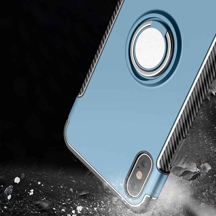 For iPhone XS Max Magnetic 360 Degrees Rotation Ring Armor Protective Case