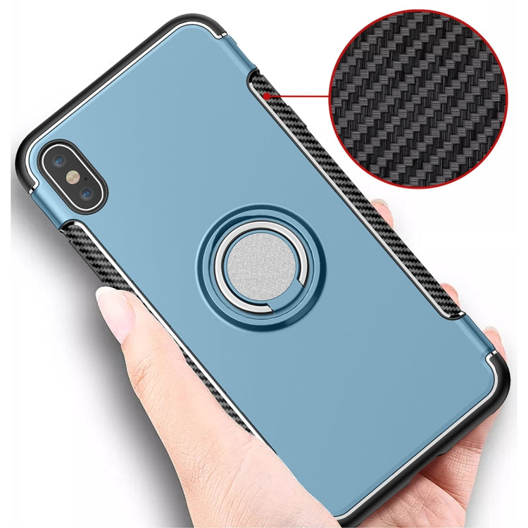 For iPhone XS Max Magnetic 360 Degrees Rotation Ring Armor Protective Case