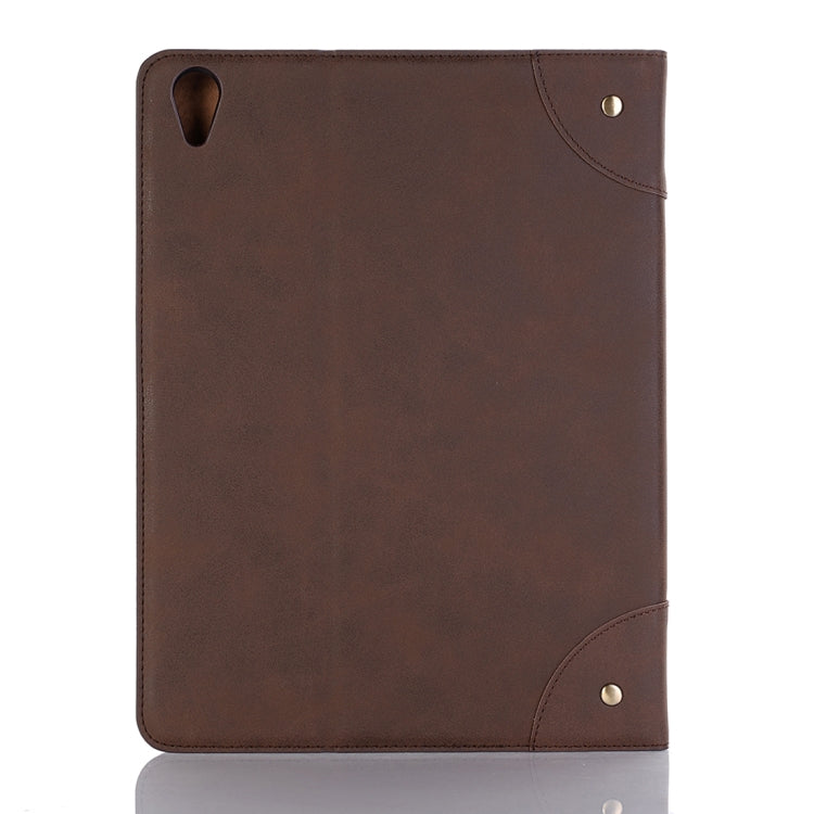 Retro Book Style Horizontal Flip PU Leather Case for iPad Air 13 2025 / 2024 / iPad Pro 12.9 inch (2018), with Holder & Card Slots & Wallet