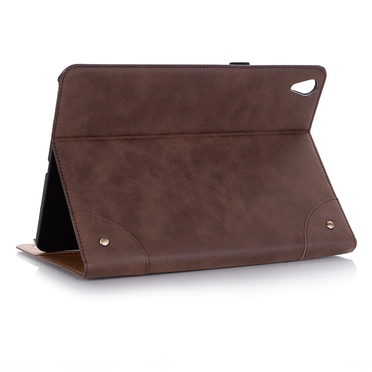 Retro Book Style Horizontal Flip PU Leather Case for iPad Air 13 2025 / 2024 / iPad Pro 12.9 inch (2018), with Holder & Card Slots & Wallet