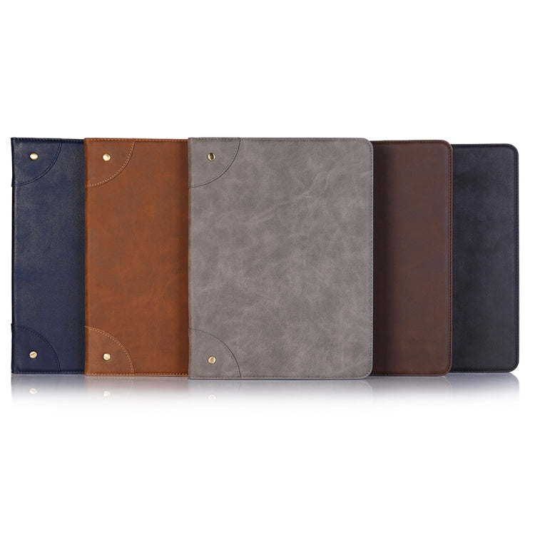 Retro Book Style Horizontal Flip PU Leather Case for iPad Air 13 2025 / 2024 / iPad Pro 12.9 inch (2018), with Holder & Card Slots & Wallet