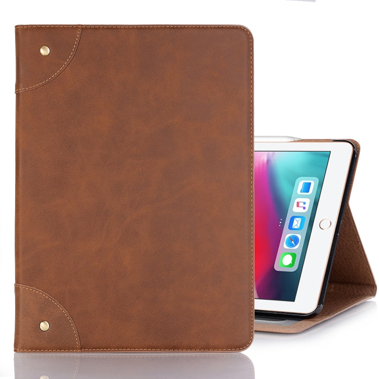 Retro Book Style Horizontal Flip PU Leather Case for iPad Air 13 2025 / 2024 / iPad Pro 12.9 inch (2018), with Holder & Card Slots & Wallet