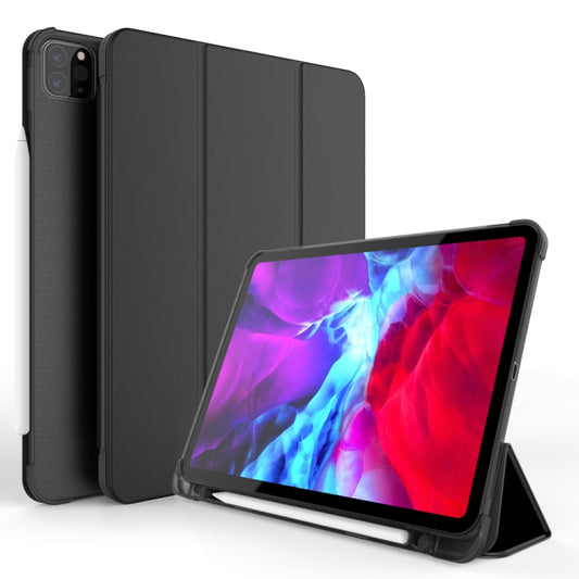 Three-folding Shockproof TPU Protective Case for iPad Pro 11 inch (2018) / (2020), with Holder & Pen Slot