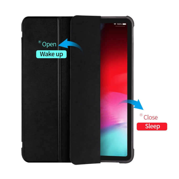 Three-folding Shockproof TPU Protective Case for iPad Pro 11 inch (2018) / (2020), with Holder & Pen Slot