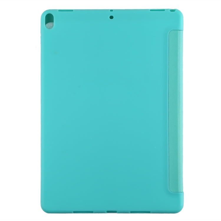 PU Plastic Bottom Case Foldable Deformation Left and Right Flip Leather Case with Three Fold Bracket & Smart Sleep for iPad Air3 2019