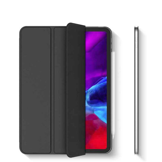 Horizontal Flip Ultra-thin Double-sided Clip Magnetic PU Leather Case for iPad Pro 12.9 2022 / 2021 / 2020 / 2018, with Three-folding Holder & Sleep / Wake-up Function
