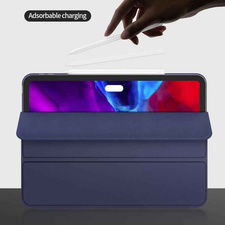 Horizontal Flip Ultra-thin Double-sided Clip Magnetic PU Leather Case for iPad Pro 12.9 2022 / 2021 / 2020 / 2018, with Three-folding Holder & Sleep / Wake-up Function
