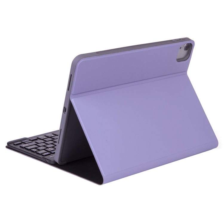 X-11B Skin Plain Texture Detachable Bluetooth Keyboard Tablet Case for iPad Pro 11 inch 2020 / 2018, with Pen Slot, Black Keyboard
