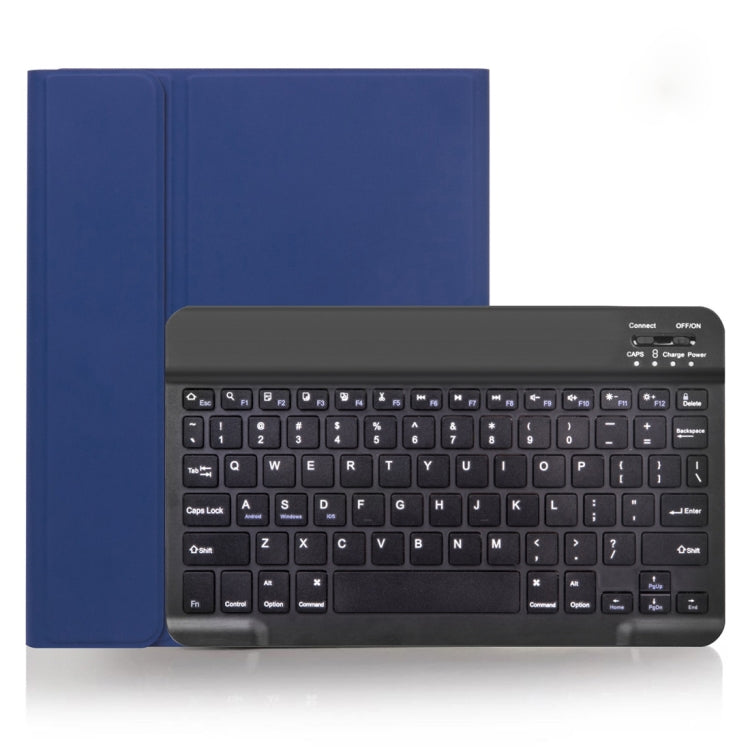 X-11B Skin Plain Texture Detachable Bluetooth Keyboard Tablet Case for iPad Pro 11 inch 2020 / 2018, with Pen Slot, Black Keyboard