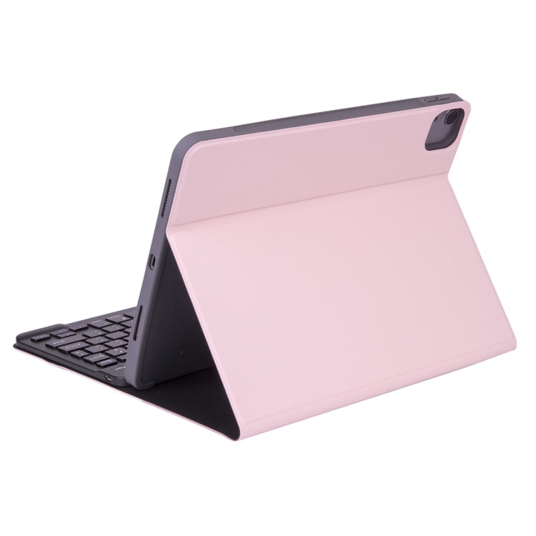 X-11BS Skin Plain Texture Detachable Bluetooth Keyboard Tablet Case for iPad Pro 11 inch 2020 / 2018, with Pen Slot & Backlight