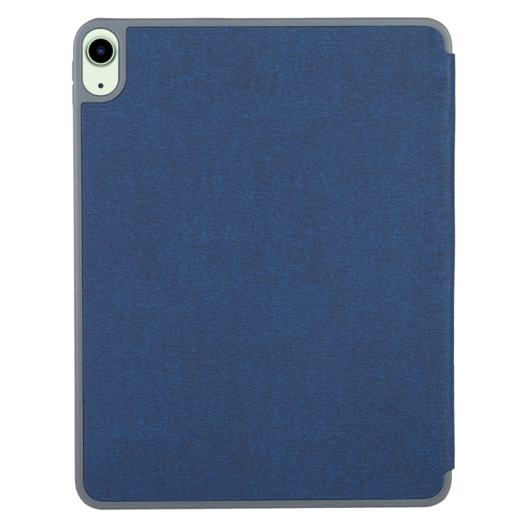 Mutural YASHI Series TPU + PU Cloth Pattern Texture Horizontal Flip Leather Case with Three-folding Holder & Pen Slot & Wake-up / Sleep Function For iPad Air 2022 / 2020 10.9