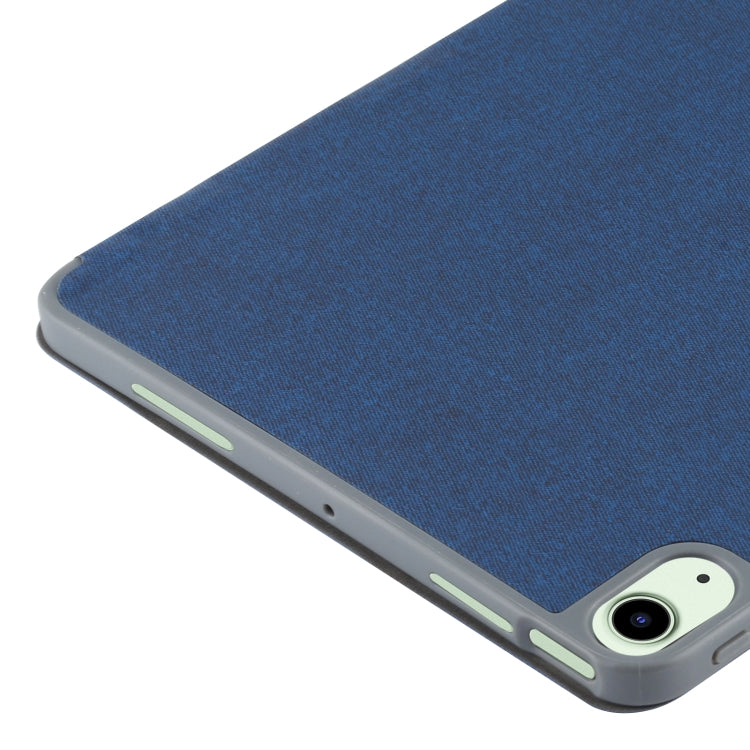 Mutural YASHI Series TPU + PU Cloth Pattern Texture Horizontal Flip Leather Case with Three-folding Holder & Pen Slot & Wake-up / Sleep Function For iPad Air 2022 / 2020 10.9