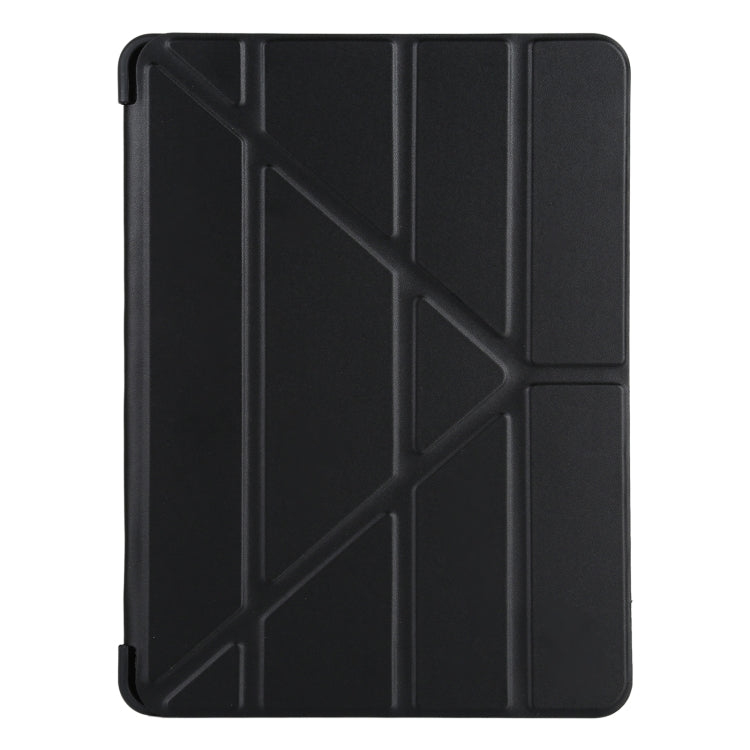 Millet Texture PU+ Silicone Full Coverage Leather Case with Multi-folding Holder for iPad Air (2020) 10.9 inch