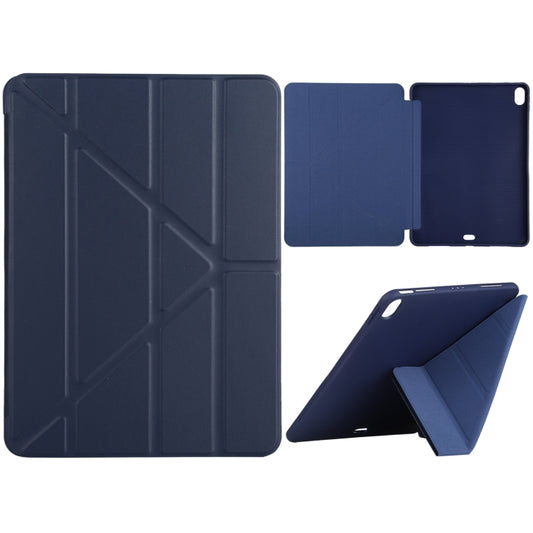 Millet Texture PU+ Silicone Full Coverage Leather Case with Multi-folding Holder for iPad Air (2020) 10.9 inch