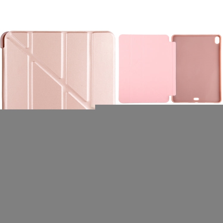 Millet Texture PU+ Silicone Full Coverage Leather Case with Multi-folding Holder for iPad Air (2020) 10.9 inch, For iPad Air (2020) 10.9 inch