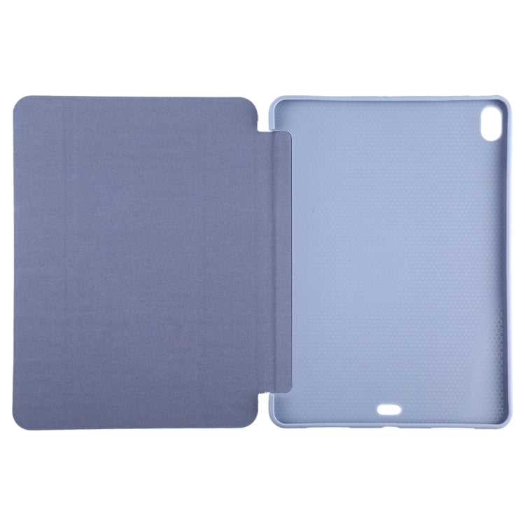 Millet Texture PU+ Silicone Full Coverage Leather Case with Multi-folding Holder for iPad Air (2020) 10.9 inch
