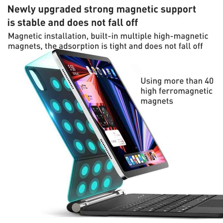 T89 Magic Suspended Bluetooth Keyboard Leather Case For iPad Pro 11 2022 / 2021 / 2020 / 2018