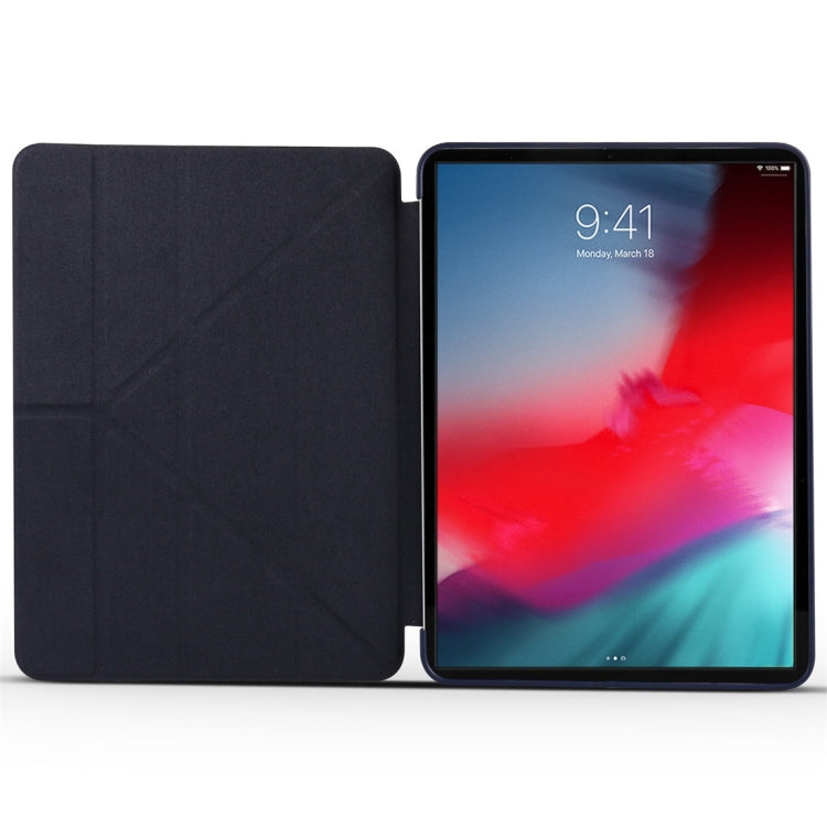 Étui en cuir texturé Millet PU + gel de silice pour iPad Air (2019) / iPad Pro 10,5 pouces, avec support multi-plis, pour iPad Air (2019)