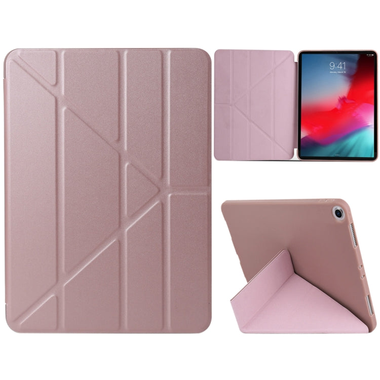 Étui en cuir texturé Millet PU + gel de silice pour iPad Air (2019) / iPad Pro 10,5 pouces, avec support multi-plis, pour iPad Air (2019)