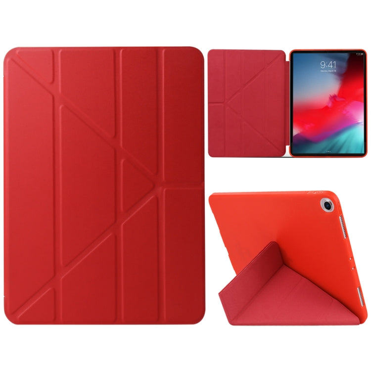 Étui en cuir texturé Millet PU + gel de silice pour iPad Air (2019) / iPad Pro 10,5 pouces, avec support multi-plis, pour iPad Air (2019)
