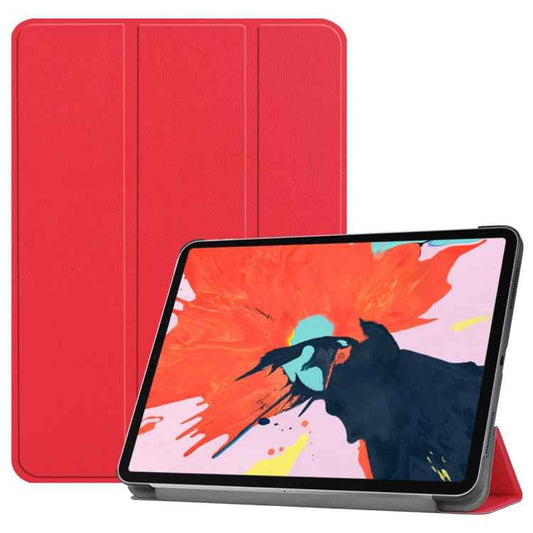 Custer Texture Horizontal Flip PU Leather Case for iPad Air 13 2024 / iPad Pro 12.9 inch (2018), with Three-folding Holder & Sleep / Wake-up Function