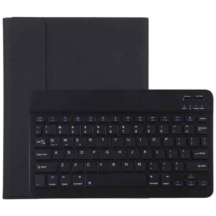 TG11B Detachable Bluetooth Black Keyboard + Microfiber Leather Tablet Case for iPad Pro 11 inch (2020), with Pen Slot & Holder