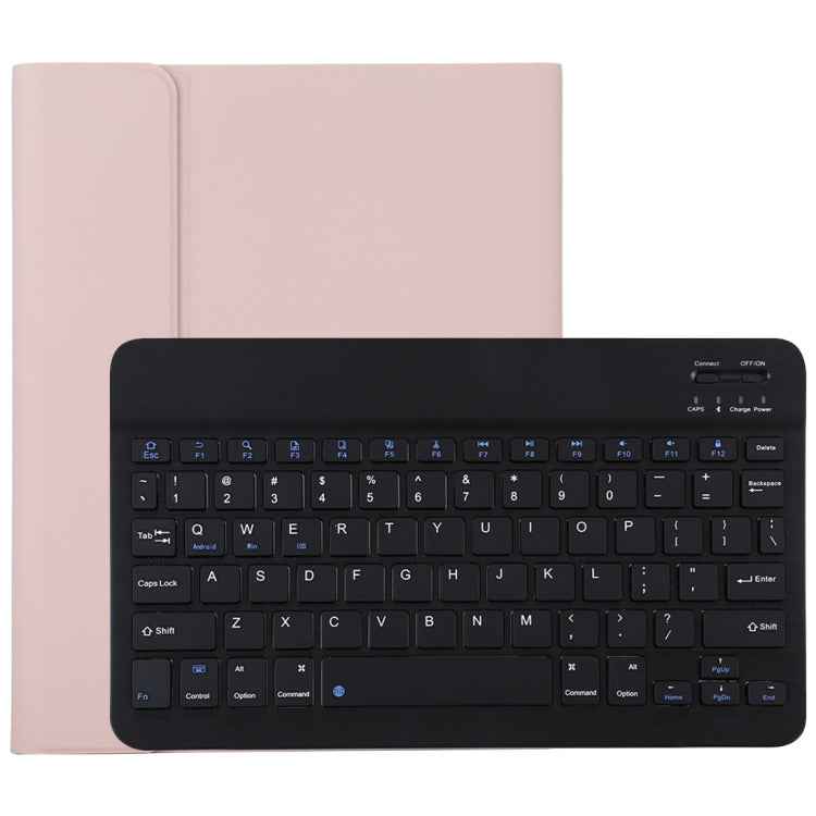 TG11B Detachable Bluetooth Black Keyboard + Microfiber Leather Tablet Case for iPad Pro 11 inch (2020), with Pen Slot & Holder