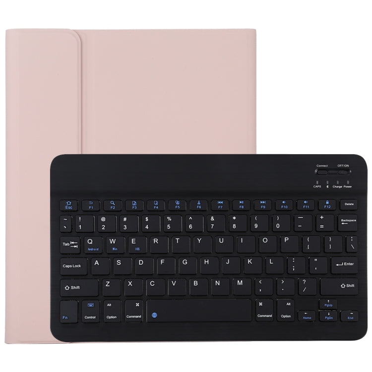 TG11B Detachable Bluetooth Black Keyboard + Microfiber Leather Tablet Case for iPad Pro 11 inch (2020), with Pen Slot & Holder, Black Keyboard
