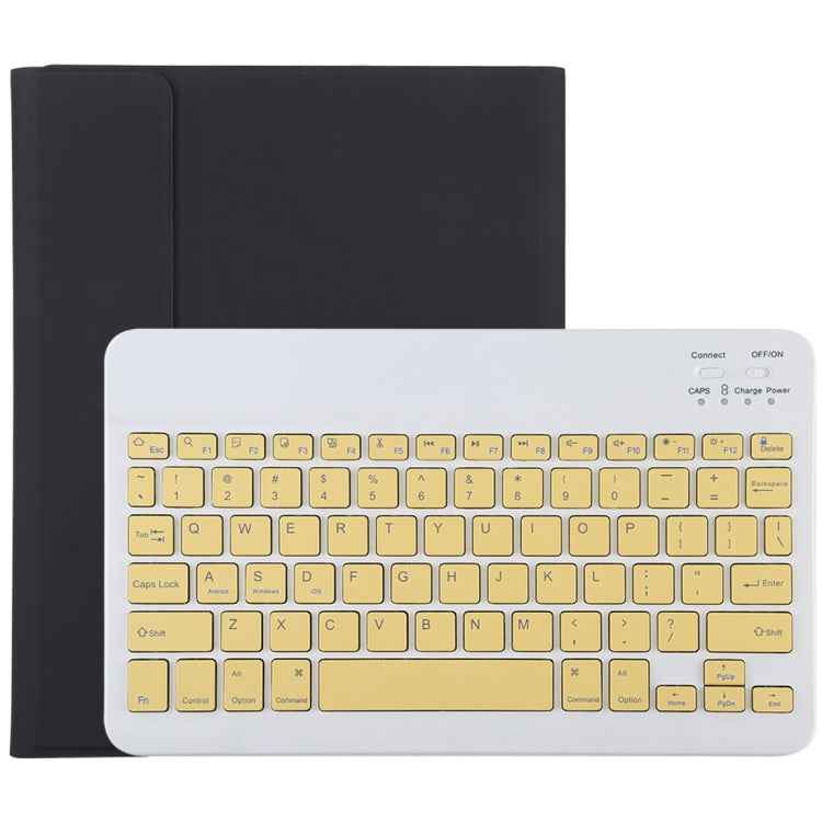 TG11B Detachable Bluetooth Yellow Keyboard + Microfiber Leather Tablet Case for iPad Pro 11 inch (2020), with Pen Slot & Holder