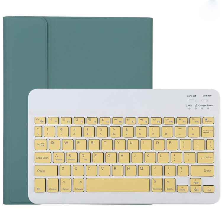 TG11B Detachable Bluetooth Yellow Keyboard + Microfiber Leather Tablet Case for iPad Pro 11 inch (2020), with Pen Slot & Holder