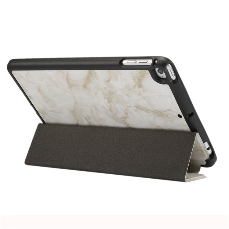 Marble Texture Pattern Horizontal Flip Leather Case for iPad Mini 2019, with Three-folding Holder & Pen Slot & Sleep / Wake-up Function, For iPad Mini 2019