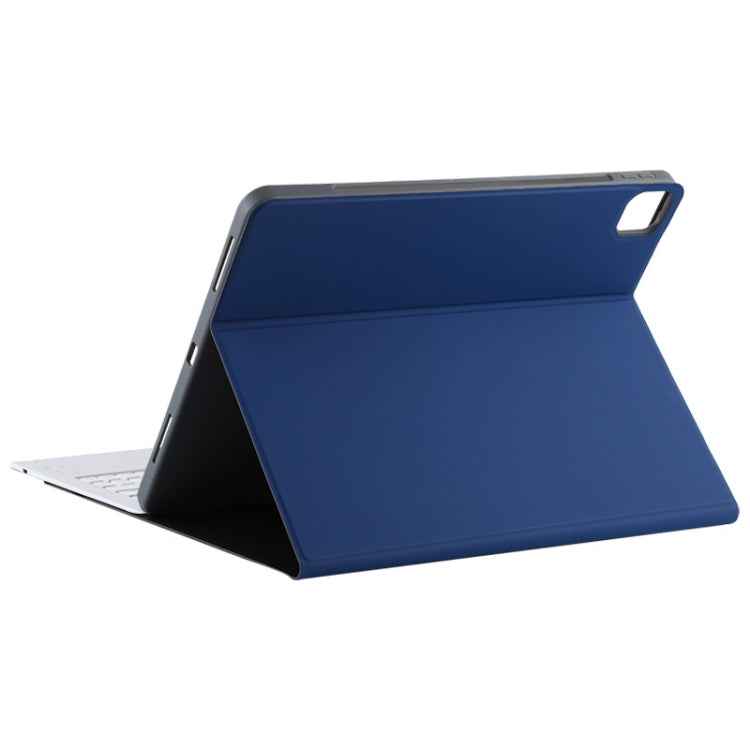 T129 Detachable Bluetooth White Keyboard Microfiber Leather Tablet Case for iPad Pro 12.9 inch (2020), with Holder