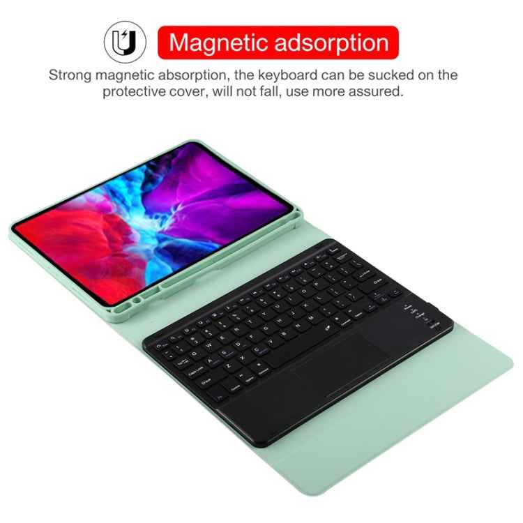 TG11BC Detachable Bluetooth Black Keyboard Microfiber Leather Tablet Case for iPad Pro 11 inch (2020), with Touchpad & Pen Slot & Holder