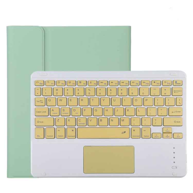 TG11BC Detachable Bluetooth Yellow Keyboard Microfiber Leather Tablet Case for iPad Pro 11 inch (2020), with Touchpad & Pen Slot & Holder