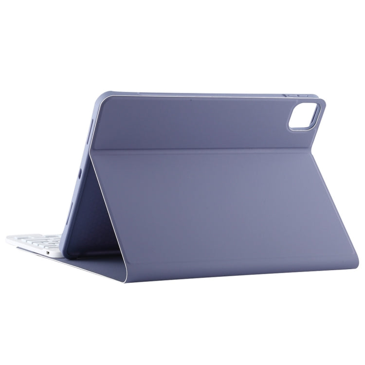 TG11BCS Detachable Bluetooth White Keyboard Microfiber Leather Tablet Case for iPad Pro 11 inch (2020), with Backlight & Touchpad & Pen Slot & Holder, White Keyboard