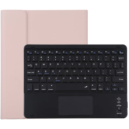 TG109BC - Teclado Bluetooth negro desmontable + Funda de microfibra para iPad Air 2020, con panel táctil, ranura para lápiz y soporte.