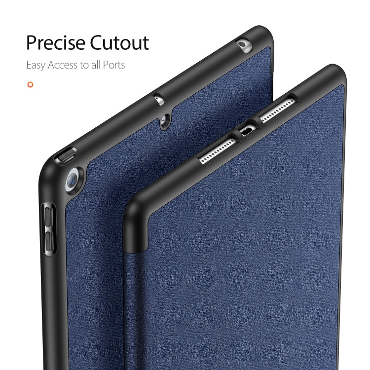 For iPad 10.2 DUX DUCIS Domo Series Horizontal Flip Magnetic PU Leather Case with Three-folding Holder & Pen Slot & Sleep / Wake-up Function