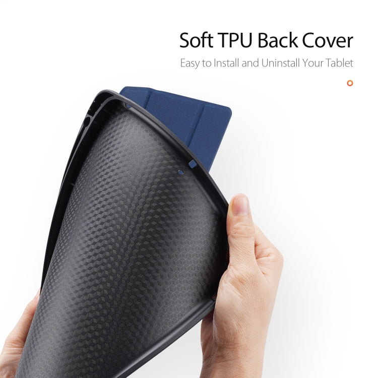 For iPad 10.2 DUX DUCIS Domo Series Horizontal Flip Magnetic PU Leather Case with Three-folding Holder & Pen Slot & Sleep / Wake-up Function