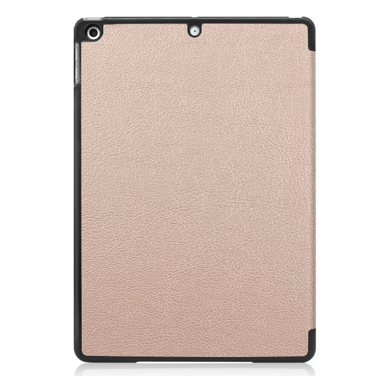 For iPad 10.2 Custer Texture Horizontal Flip Smart PU Leather Case with Sleep / Wake-up Function & Three-folding Holder