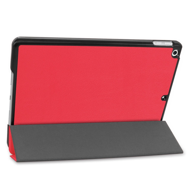 For iPad 10.2 Custer Texture Horizontal Flip Smart PU Leather Case with Sleep / Wake-up Function & Three-folding Holder, For iPad 10.2