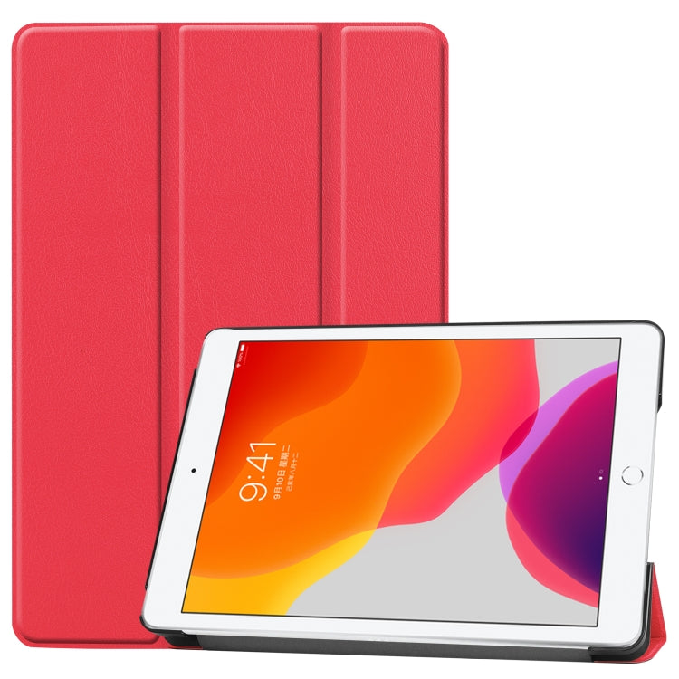 For iPad 10.2 Custer Texture Horizontal Flip Smart PU Leather Case with Sleep / Wake-up Function & Three-folding Holder