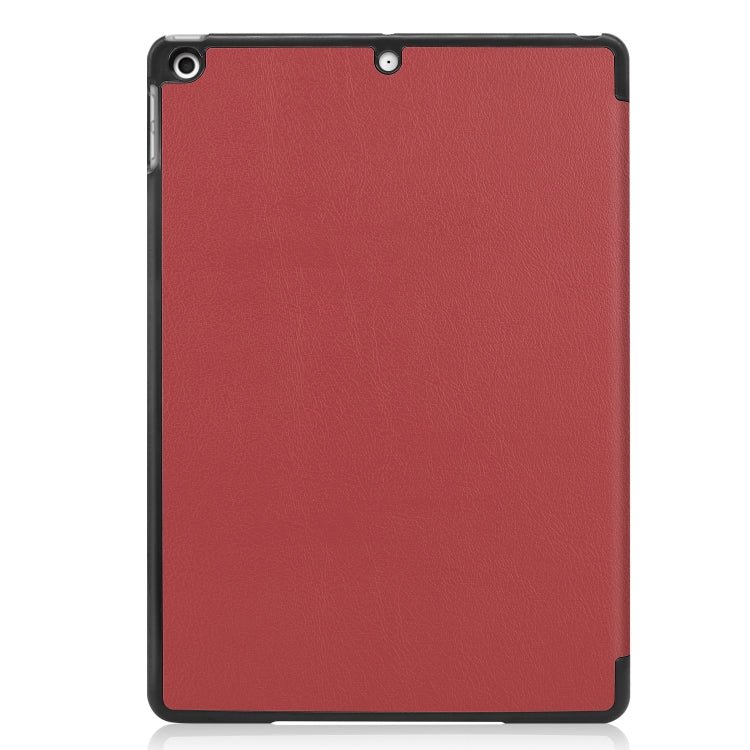 For iPad 10.2 Custer Texture Horizontal Flip Smart PU Leather Case with Sleep / Wake-up Function & Three-folding Holder