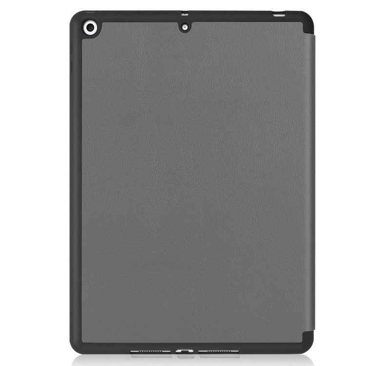 For iPad 10.2 2021 / 2020 / 2019 Custer Texture Horizontal Flip Smart TPU Leather Case with Sleep / Wake-up Function & Three-folding Holder & Pen Slot