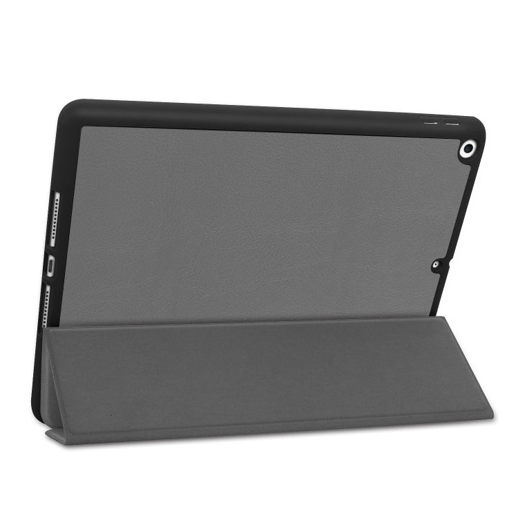 For iPad 10.2 2021 / 2020 / 2019 Custer Texture Horizontal Flip Smart TPU Leather Case with Sleep / Wake-up Function & Three-folding Holder & Pen Slot