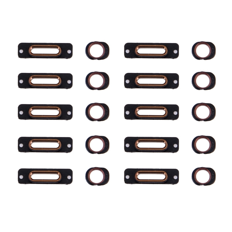 10 PCS 2 in 1 for iPhone SE Charging Port Retaining Brackets + Headphone Jack Rings