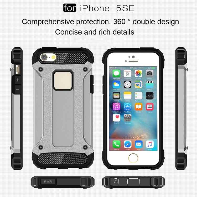 Tough Armor TPU + PC Combination Case for iPhone SE & 5 & 5s